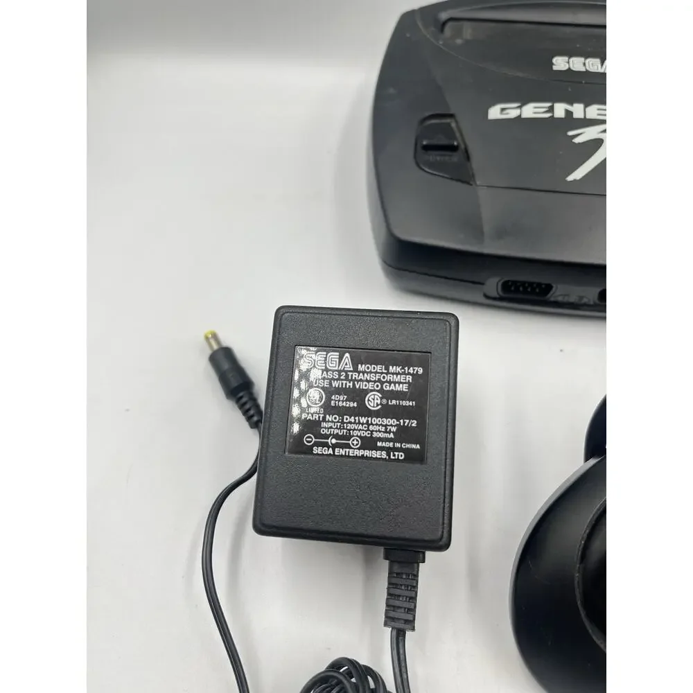 Sega Genesis 3 Console w/ Original 6 Button Controller & OEM Adapter - Black